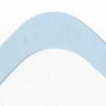 A tape shape - Standard frontal shape and slight recession. Average recession for most men.